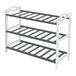 Merkloos / Sans marque Relaxdays Schoenenrek bamboe - 70 cm breed - wit-grijs