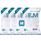 Plasticplace Vuilniszakken compatibel met Code M-packs │Witte Trekkoord Vuilnisvoeringen 12 Gallon/45 Liter │ 21,5 "x 78,11 cm (20 Count/5 Pack)
