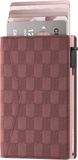 Prowallet Slim - Panel Aubergine - Pasjeshouder voor 8 pasjes en briefgeld - Uitschuifbaar - RFID Creditcardhouder - Kaarthouder Portemonnee, Premium Pashouder voor Mannen & Vrouwen - Aluminium, Kunstleer - Incl. Luxe Cadeaubox