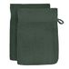 Soleil d'Ocre Lagune Set van 2 washandjes, katoen, groen, 16 x 21 cm