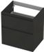 INK - Onderkast 2 Laden Greeploos Gelakt 45gr A-symmetrisch - 600x450x650 Mm - Mat Antraciet