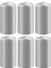 Enlightening Candles Bougie cylindrique - 6x - argent - D6 x H10 cm - 36 heures de combustion