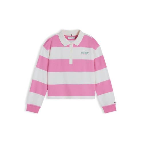 Tommy Hilfiger gestreepte polo - roze