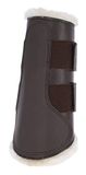 Covalliero Kerbl 3210551 Dressuurbeenkappen fleece voorzijde bruin, L