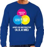 Bellatio Decorations Apres ski sweater voor heren - Apres ski instructor - blauw - M