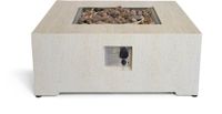 Happy Cocooning Vuurtafel Estate Square 88 Beige - Composiet - Gas - 88x88x36 cm