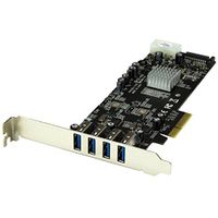 StarTech.com 4-poorts PCI Express (PCIe) SuperSpeed USB 3.0 kaartadapter met 2 speciale 5 Gbps kanalen UASP SATA/LP4-voeding