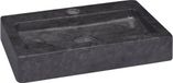 vidaXL - Wastafel - wandgemonteerd - 38x24x6,5 cm - marmer - zwart
