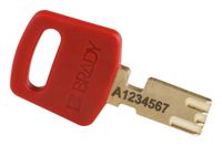 Brady SafeKey Conventioneel hangslot, Rood, Nylon, Staal, U-vormig, 6,35 mm, 1 stuk(s)