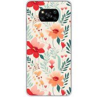 Xiaomi Poco X3 / X3 Pro Flower wall bedrukt siliconen hoesje