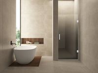 Wiesbaden Less nisdeur rechts 800 x 2000 x 8 mm nano spiegelrook- naar helder glas/mat wit