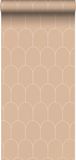ESTAhome behang art deco motief licht terracotta - 53 cm x 10.05 m - 139203