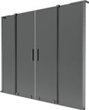 Mexen Velar L Duo scherm de douche 2-delig schuif 180 x 150 cm, grafiet, gun grijs geborsteld
