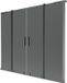 Mexen Velar L Duo scherm de douche 2-delig schuif 180 x 150 cm, grafiet, gun grijs geborsteld