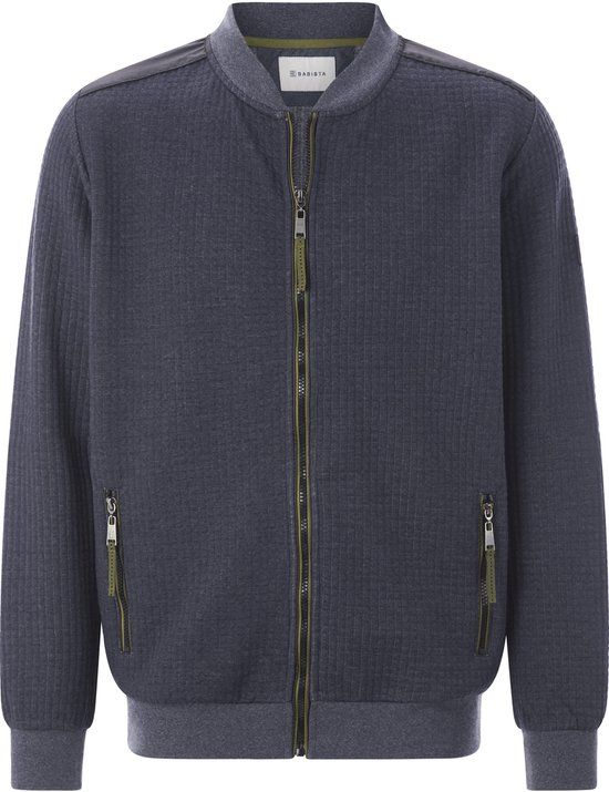 Babista heren Sweatvest - 52/54 - donkerblauw - Katoen/Polyester - Regular Fit