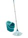Leifheit Classic Mop Set - Turquoise et Blanc - Seau 12L Inclus
