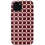 Selencia Vivid Backcover voor de Apple iPhone 15 - Check This Burgundy
