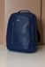 D'Arienzo Sac à dos en cuir de veau bleu et sac en cuir aspect dollaro, Taille Unique, Couleur Bleu
