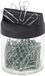 Wedo 2705154 paperclipdispenser (met magneet rond gevuld, 125 paperclips) zilver/transparant Single Spender