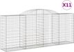 vidaXL Gabions - 11 pieces - arched - 300x50x120/140 cm - iron