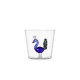 Ichendorf Milano Tumbler Pauw Blauw, Animal Farm collectie, 30 cl, borosilicaatglas, handgemaakt