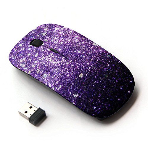 KawaiiMouse Optische 2.4G draadloze muis Glitter Bling glanzende sterren iriserend