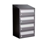 Allux Hive Set 1-Breed, 4-Hoog Met Dak Antraciet - 40030065_1x4d