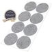 Adsamm® 8 x zelfklevende viltglijders Grijs ø 60 mm Rond 3,5 mm dik Meubel- en vloerbescherming