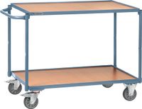 Promat/Tecwerk Tafelwagen | 2 laadvlakken L1000xB600mm | duifblauw, RAL 5014 drgverm.300 kg | schuifbeugel horizontaal - 9000444120
