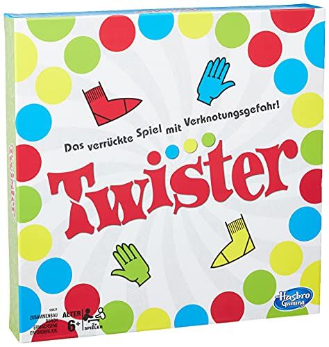 Hasbro Twisterspel, partyspel voor gezinnen en kinderen, twisterspel vanaf 6 jaar, klassiek spel voor binnen en buiten