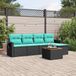 Maison Exclusive - Ensemble de jardin 6 pièces, coussins inclus, en résine tressée noire