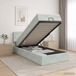 vidaXL Ottoman bed met matras Lichtgrijs 100 x 200 cm Fluweel