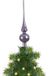 Merkloos / Sans marque Kaemingk B.V. Kerstboom glazen piek lila paars glans 26 cm