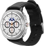 kwmobile horlogeband geschikt voor Samsung Galaxy Watch 8 Galaxy / Galaxy Watch 8 Classic 46mm - Armband voor fitnesstracker van leer in zwart