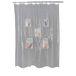 Bath Bliss 70" x 72" Zwaargewicht PEVA Douche Liner met 5 Mesh zakken, voor opslag, Tech, Tablets, iPads, Ruimtebesparend, Helder