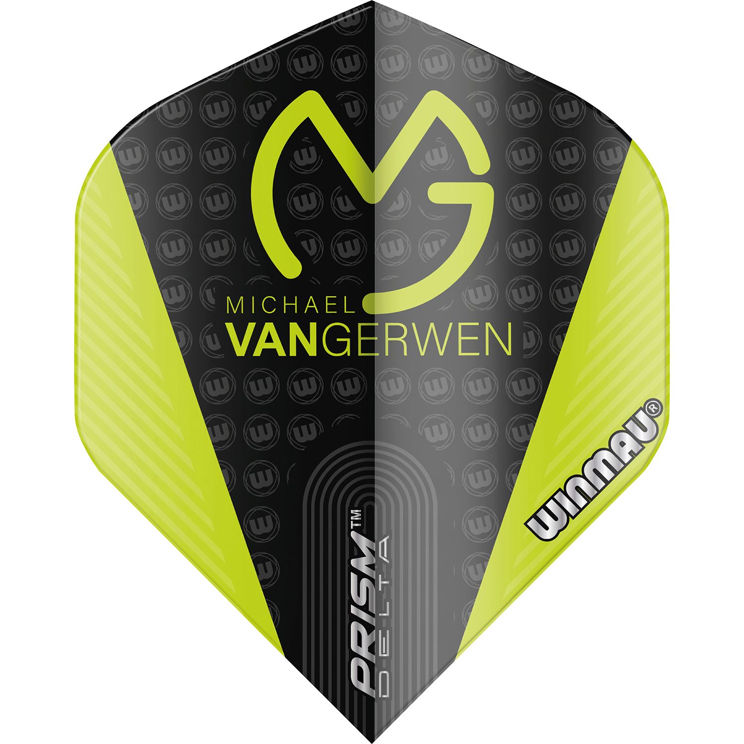 WINMAU MvG Prism Delta flight groen met logo - 5023231011824
