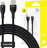 Baseus Flash 2 USB-A naar USB-C kabel 100W, 2m, Zwart