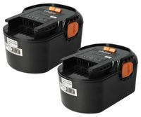 AEG vhbw 2x Batterie de remplacement pour B1420R, 4935413106, GBS 14.4V, M1430R, 4935416790, B1420, B1414G, B1415R pour outil (2000 mAh, NiMH, 14,4 V)