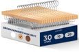 SereneLife Houten Kledinghangers - 30 Stuks - Broekhangers en Rokhangers - 36 cm - Natuurlijk Hout - Met Klemmen - Anti-Slip - 360° Draaibare Haak