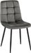 CLP Antibes Chaise de salle à manger - Sans accoudoir - Velours - Velours/gris foncé