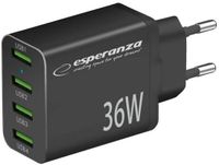 Esperanza EZC107K mains charger 36W Black