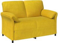 vidaXL 2-Zits Sofa Geel Fluweel 138 x 83 x 95 cm
