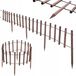 Bordure de jardin - Bordure d'herbe/bordure de parterre de fleurs - Longueur 185 cm - Marron