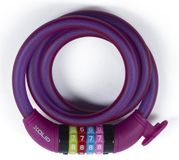 Xolid Fietsslot met cijferslot - 120 cm - paars - kabelslot