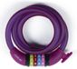 Xolid Antivol de vélo avec serrure à combinaison - 120 cm - violet - antivol à câble