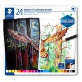 STAEDTLER 149C M24 crayons de couleur étui en métal avec 24 couleurs vives