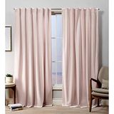 Exclusive Home Zwaar, lichtfilterend fluwelen gordijn met verborgen lussen, 1 paar, 132 x 244 cm, blush (roze)