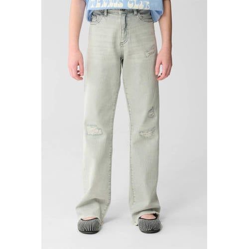 Shoeby high waist straight leg jeans grey denim