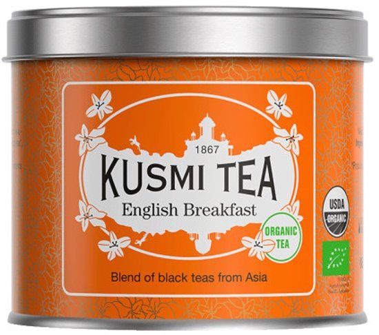 Kusmi Tea Biologische zwarte thee English Breakfast, 100 g (in metalen blik)