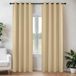 Joydeco Set van 2 lange verduisterende gordijnen thermisch geïsoleerde gordijnen met oogjes voor woonkamer slaapkamer (132 x 213 cm (b x l), beige)